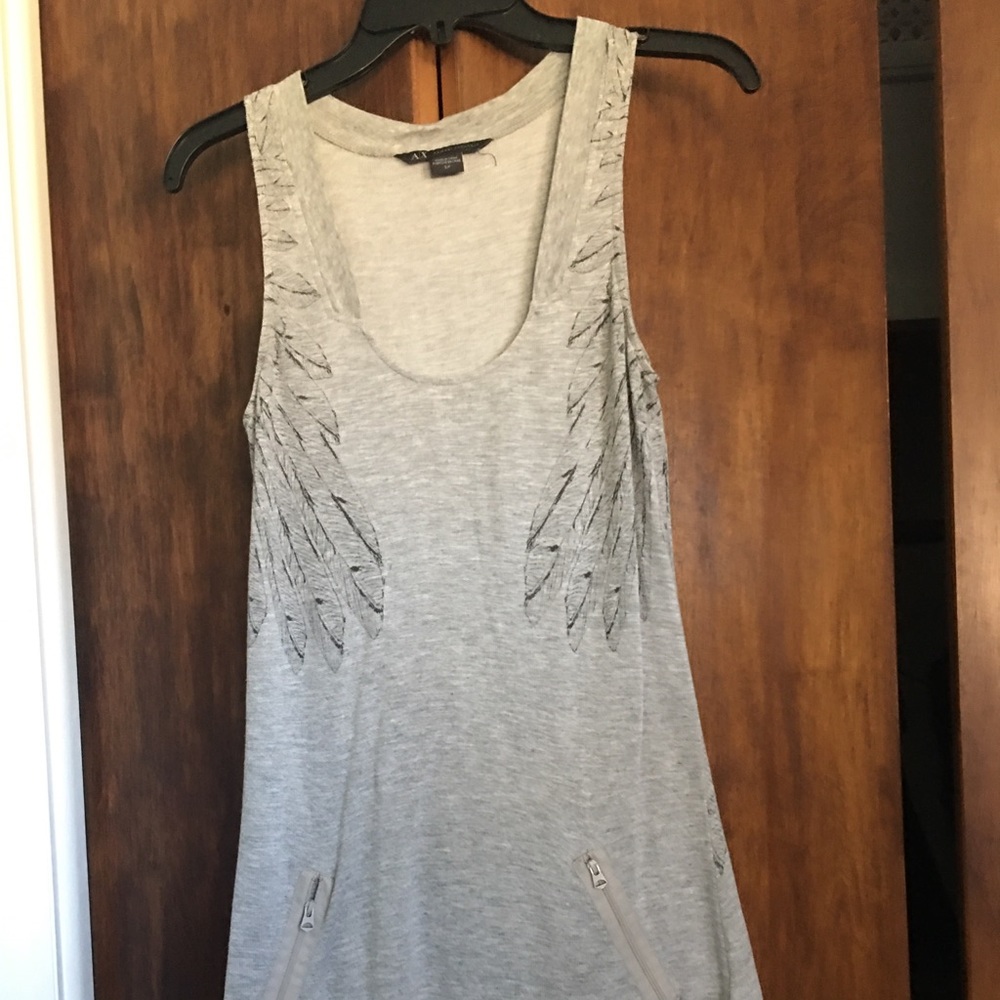 Armani Exchange Feather Tunic Tank Small
